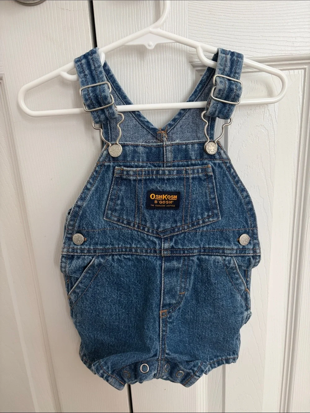 OshKosh B'gosh Classic Blue Denim Short Overalls